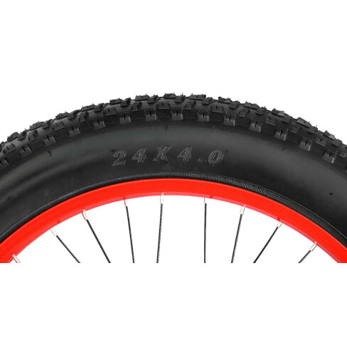 Fatbike M18 24 cale męski Czarno-czerwony 2021 #4