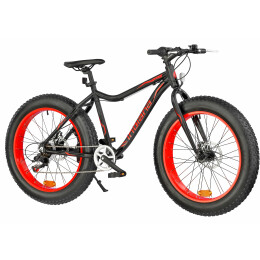 Fatbike M18 24 cale męski Czarno-czerwony 2021