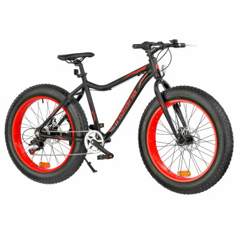 Fatbike M18 24 cale męski Czarno-czerwony 2021